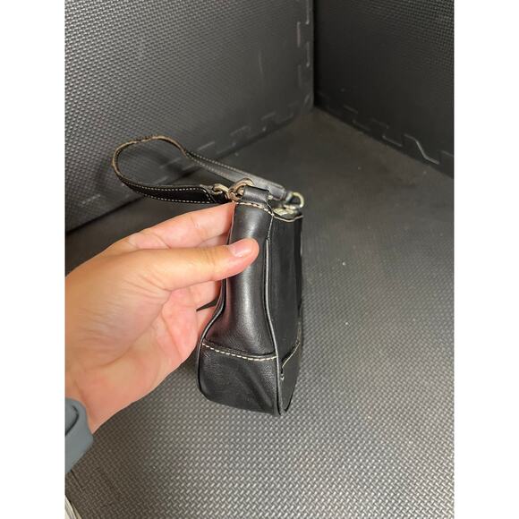 Vintage Coach Hampton 7785 Mini Black All Leather Demi Shoulder Bag 90s Y2K - Picture 5 of 12